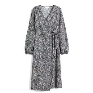 H&M Balloon-sleeved Wrap Dress